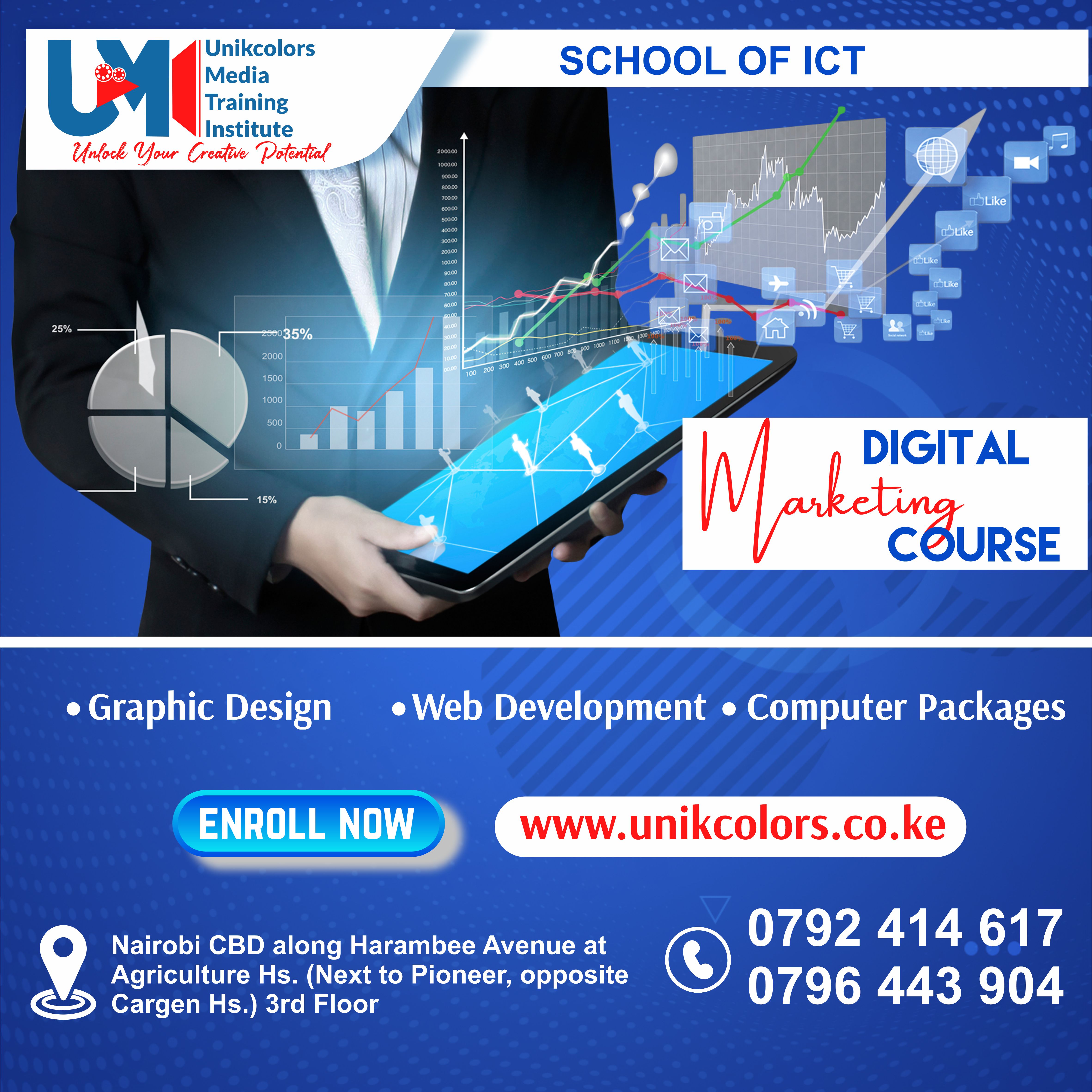 COMPUTER COURSES - DIGITAL MARKETING| GRAPHIC DESIGN| WEB DEVELOPMENT| COMPUTER PACKAGES COURSE